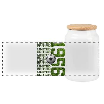 ÉDITION LIMITÉE FOOTBALL 1956 70E ANNIVERSAIRE - Boîte à biscuits avec couvercle en bois - blanc - Devant