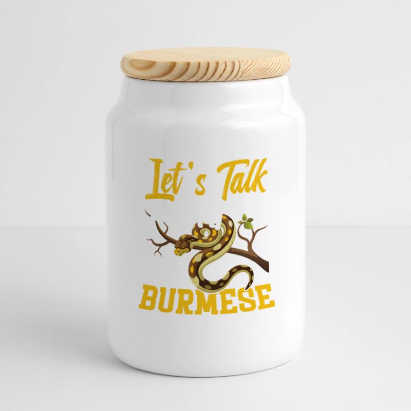 Burmesischer Python-Besitzer Schlangenterrarium Hide Python Panorama Keksdose mit Holzdeckel