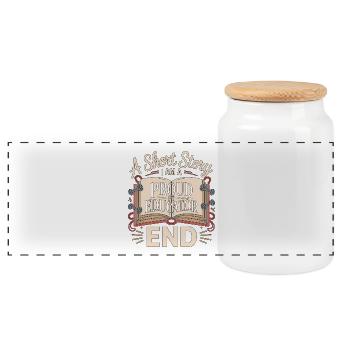 Éducateur en kinésithérapie Une nouvelle courte Je suis un professionnel de la rééducation - Boîte à biscuits avec couvercle en bois - blanc - Devant