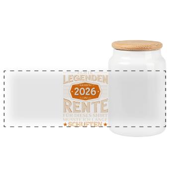 Pension de pensionnaire de l’homme à cadeaux de retraite 2026 Drôle - Boîte à biscuits avec couvercle en bois - blanc - Devant