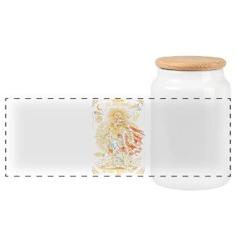 Lucha Libre Luchador Tarot Card - Panorama Keksdose mit Holzdeckel - Weiß - Vorne