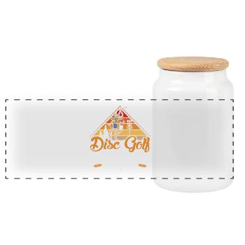 Cadeaux de disc golf Disc Golf - Boîte à biscuits avec couvercle en bois - blanc - Devant
