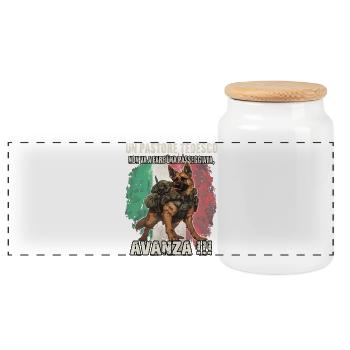 Propriétaire de berger allemand T Berger - Boîte à biscuits avec couvercle en bois - blanc - Devant
