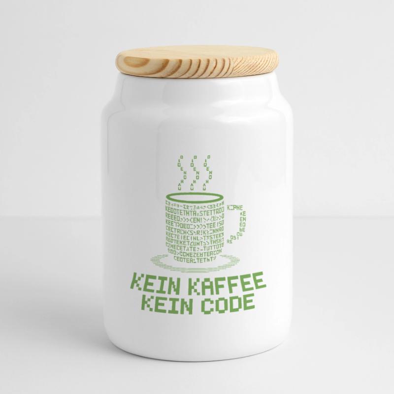 No Coffee No Code Programmeur Informaticien Boîte à biscuits avec couvercle en bois