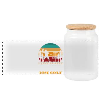 Cadeaux de disc golf Disc Golf - Boîte à biscuits avec couvercle en bois - blanc - Devant