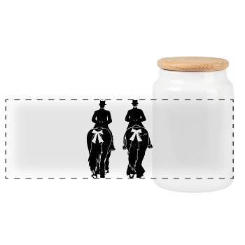 KŘIŽERJEJ ... A čěs ! - Boîte à biscuits avec couvercle en bois - blanc - Devant