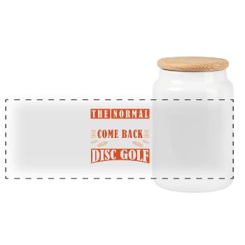 Cadeaux de disc golf Disc Golf - Boîte à biscuits avec couvercle en bois - blanc - Devant