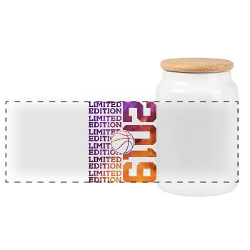 7E ANNIVERSAIRE BASKETBALL 2019 ÉDITION LIMITÉE - Boîte à biscuits avec couvercle en bois - blanc - Devant