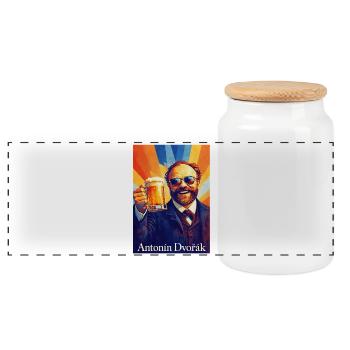 Héros historique après le travail - Boîte à biscuits avec couvercle en bois - blanc - Devant