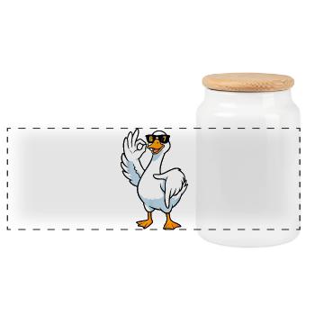 67 Mème Oie Idiote 6 7 Six Drôles Sept 6-7 - Boîte à biscuits avec couvercle en bois - blanc - Devant