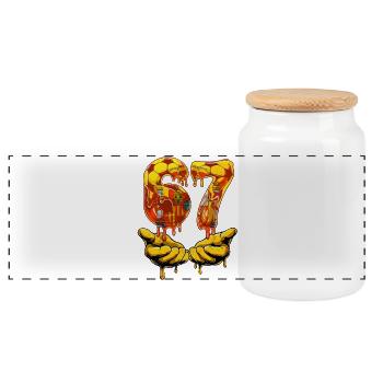 67 Soccer Meme 67 T-Shirt, Soccer 67 Football - Panorama Keksdose mit Holzdeckel - Weiß - Vorne