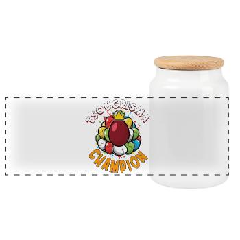 Tsougrisma-Champion Griechisch-Osterorthodoxe - Panorama Keksdose mit Holzdeckel - Weiß - Vorne