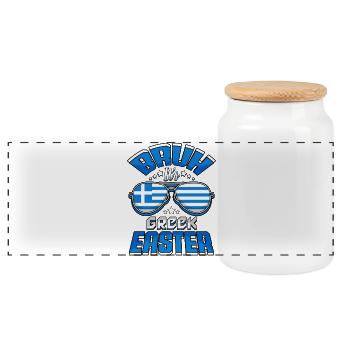 Pâques orthodoxes, mec, c’est Pâques grecque - Boîte à biscuits avec couvercle en bois - blanc - Devant