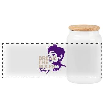 Briser les règles Aujourd'hui - Boîte à biscuits avec couvercle en bois - blanc - Devant