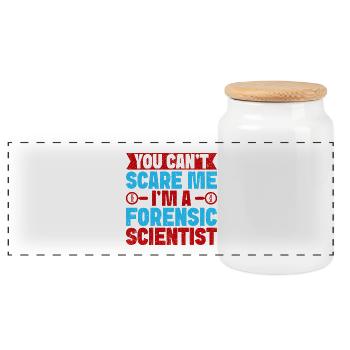 Forensic Science Major You Can´t Scare Me - Panorama Keksdose mit Holzdeckel - Weiß - Vorne