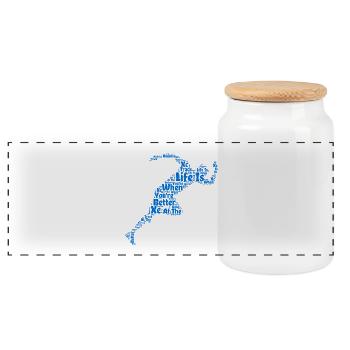 Lustiges XC Running Geschenk XC Runner Edition - Panorama Keksdose mit Holzdeckel - Weiß - Vorne