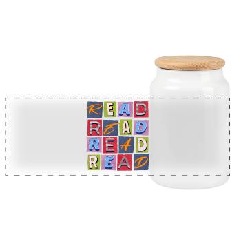 Read Design - Papierlook/Paperlook - Panorama Keksdose mit Holzdeckel - Weiß - Vorne