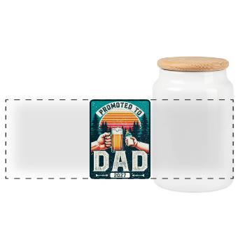 Futur père en charge Futur père 2027 - Boîte à biscuits avec couvercle en bois - blanc - Devant
