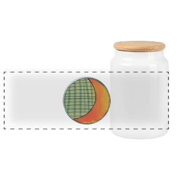 Lune, Soleil, équinoxe, Occulte, bénédictions de Pâques, - Boîte à biscuits avec couvercle en bois - blanc - Devant