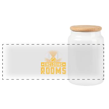 Drywall Drywall Builder Drywall Fitter - Panoramic Cookie Jar with Wooden Lid - white - Front