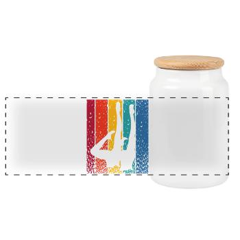 Artistic Swim Team Synchronschwimmen - Panorama Keksdose mit Holzdeckel - Weiß - Vorne