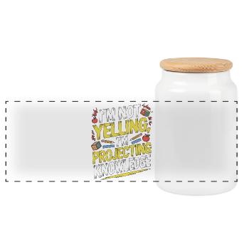Enseignant d’école primaire, je ne crie pas en criant carrière d’enseignant - Boîte à biscuits avec couvercle en bois - blanc - Devant