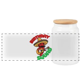 Geburtstagsgruppe Cinco De Mayo Mexikanisches Fest - Panorama Keksdose mit Holzdeckel - Weiß - Vorne