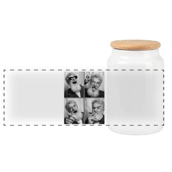 Bande photo de John Brown - Boîte à biscuits avec couvercle en bois - blanc - Devant
