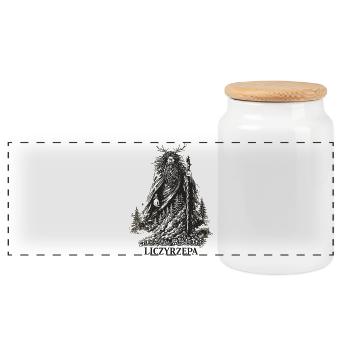 Liczyrzepa Mountain Spirit Legend - Panoramic Cookie Jar with Wooden Lid - white - Front