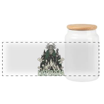 Liczyrzepa Mountain Spirit Legend - Panoramic Cookie Jar with Wooden Lid - white - Front