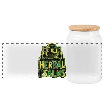 Psaumes Herbaux Dub Reggae - Boîte à biscuits avec couvercle en bois - blanc - Devant