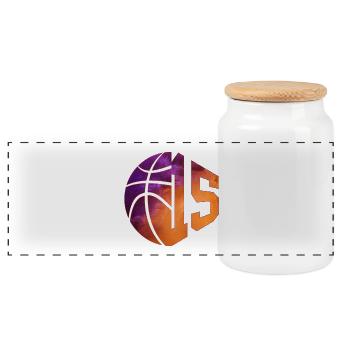 NUMÉRO 15 BASKETBALL 15E ANNIVERSAIRE - Boîte à biscuits avec couvercle en bois - blanc - Devant