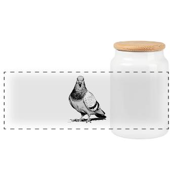 Oiseau citadin fier pour les amoureux des pigeons et - Boîte à biscuits avec couvercle en bois - blanc - Devant