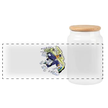 Zeus runner - Boîte à biscuits avec couvercle en bois - blanc - Devant