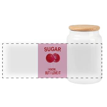 Sweet Sugar Love Rose Candy Humor Shirt - Boîte à biscuits avec couvercle en bois - blanc - Devant