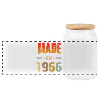 Grandpa Limited Edition Humor Anniversary 60 - Panoramic Cookie Jar with Wooden Lid - white - Front