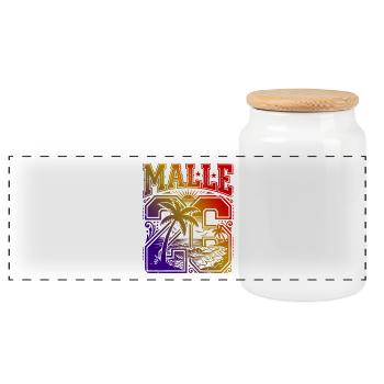 Malle 2026 Jersey Multicoloured - Panoramic Cookie Jar with Wooden Lid - white - Front
