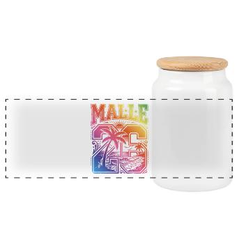 Malle 2026 Jersey Multicoloured - Panoramic Cookie Jar with Wooden Lid - white - Front