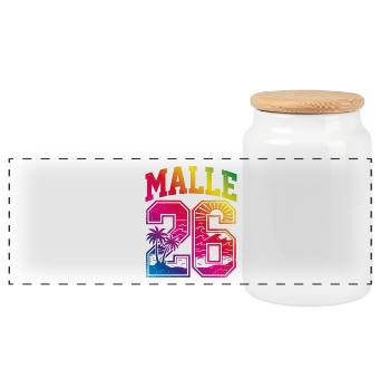 Malle 2026 Jersey Multicoloured - Panoramic Cookie Jar with Wooden Lid - white - Front