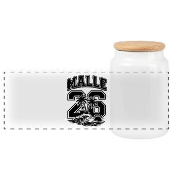 Malle 26 Jersey 2026 Mallorca - Panoramic Cookie Jar with Wooden Lid - white - Front