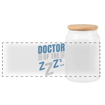 Anesthesiologist Doctor Of ZZZ Anesthesia - Panoramic Cookie Jar with Wooden Lid - white - Front