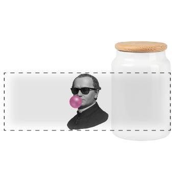 Chewing-gum Gregor Mendel - Boîte à biscuits avec couvercle en bois - blanc - Devant