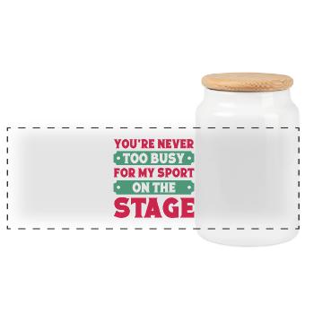 Théâtre musical Jamais trop occupé sur scène Théâtre - Boîte à biscuits avec couvercle en bois - blanc - Devant