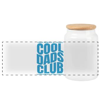 Club des papas cool - Cadeau de la fête des pères des papas - Boîte à biscuits avec couvercle en bois - blanc - Devant