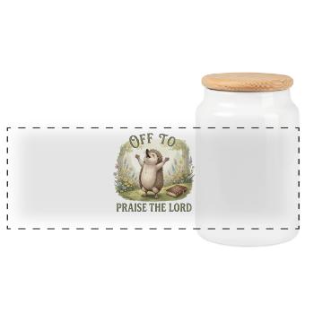 Auf, Um Den Herrn Zu Preisen Christian Igel - Panorama Keksdose mit Holzdeckel - Weiß - Vorne