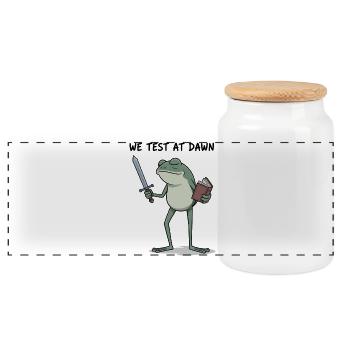 Wir testen bei Dawn Frog Knight - Panorama Keksdose mit Holzdeckel - Weiß - Vorne