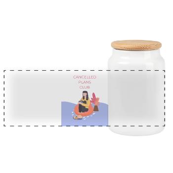 Club des plans annulés - Boîte à biscuits avec couvercle en bois - blanc - Devant