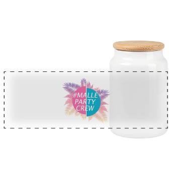 Les filles de la fête masculine - Boîte à biscuits avec couvercle en bois - blanc - Devant