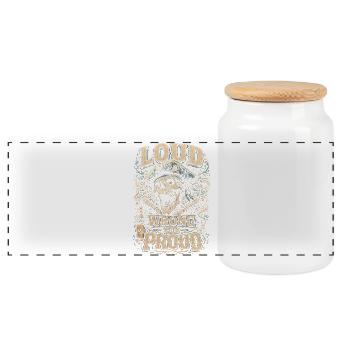 Shanty Choir Sea Salon Songs Loud Wrong And Proud - Panoramic Cookie Jar with Wooden Lid - white - Front