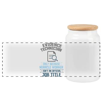 Scientifique médico-légal Criminologie - Boîte à biscuits avec couvercle en bois - blanc - Devant